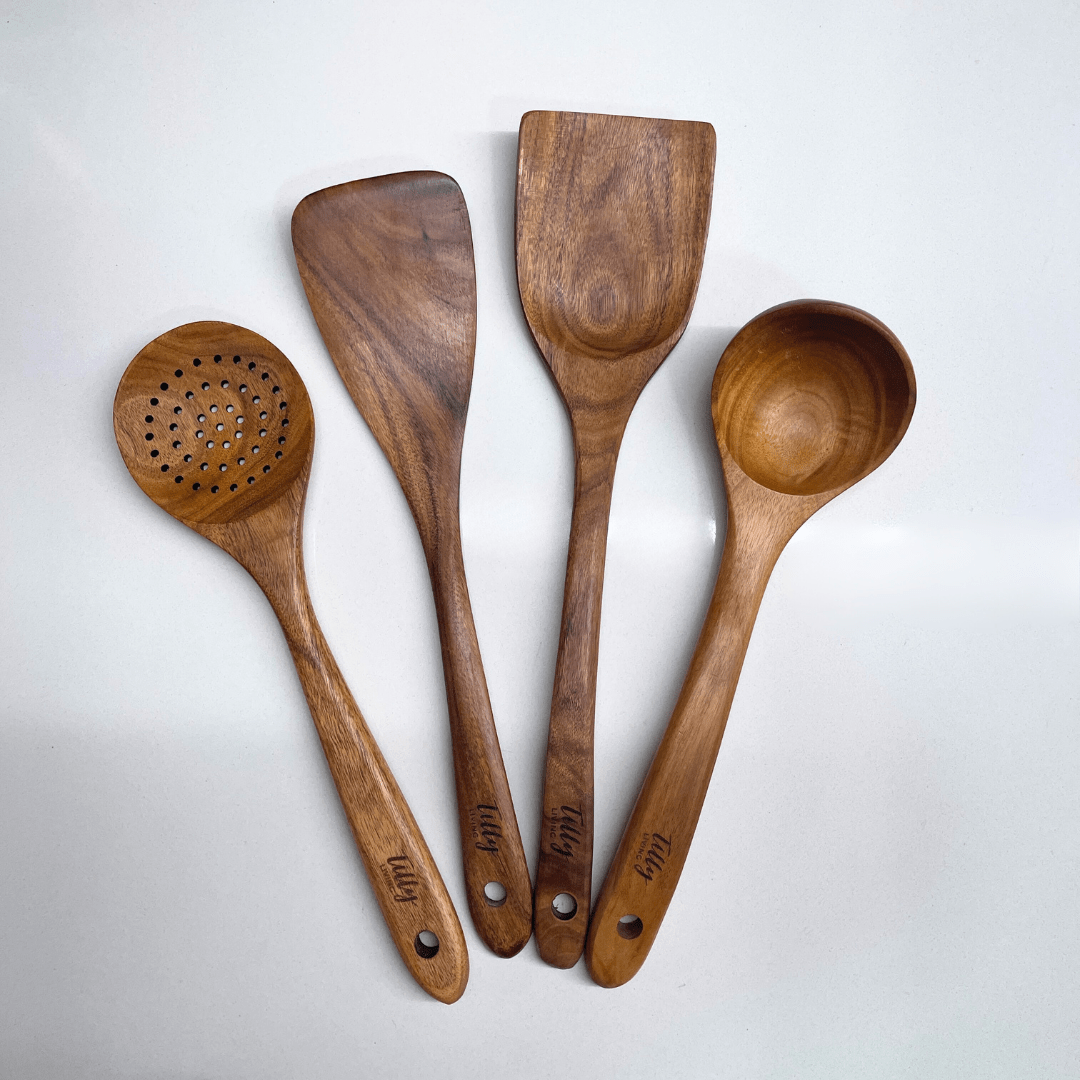 Teak Wooden Utensil Set - The Healthier Alternative