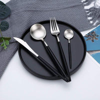 Matte Silver & Black