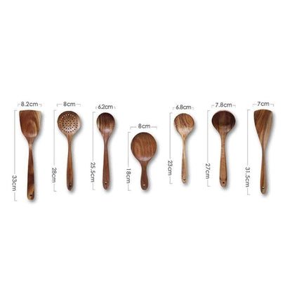 Teak Wooden Utensil Set - The Healthier Alternative